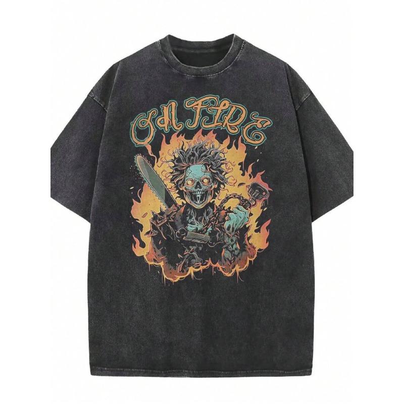 European sizes Oversized T-Shirt for Men Featuring a Flame Design Vintage Loose Round Neck Tee Casual Streetwear S чёрный
European sizes Oversized T-Shirt for Men Featuring a Flame Design Vintage Loose Round Neck Tee Casual Streetwear S чёрный