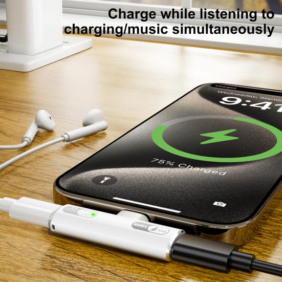 Type C Headphone Adapter PD 100W Audio Aux Splitter for Xiaomi 10Gbps Data Transfer Chip Mic Support Fast Charging USB Adapter for Samsung білий
Type C Headphone Adapter PD 100W Audio Aux Splitter for Xiaomi 10Gbps Data Transfer Chip Mic Support Fast Charging USB Adapter for Samsung білий
