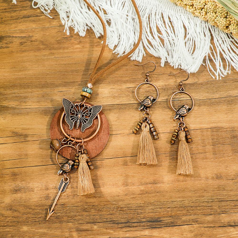 1 пара серег + 1 шт. ожерелье Кофейно-коричневые геометрические серьги-бабочки, серьги с кисточками, многослойное ожерелье с подвеской, подарки, универсальные
1 пара серег + 1 шт. ожерелье Кофейно-коричневые геометрические серьги-бабочки, серьги с кисточками, многослойное ожерелье с подвеской, подарки, универсальные