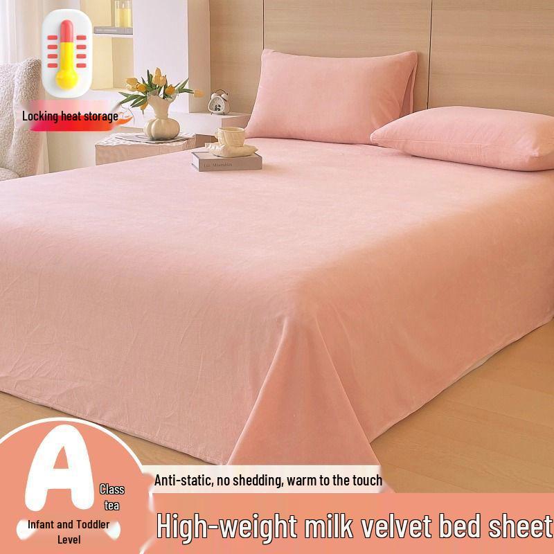 Simple Style Plush Velvet Bed Sheet Set - Plain Color, Thickened, Double Size 1.5m/1.8m, Three-Piece Set for Home or Dorm. 48x74cm - Pillowcase (Single)
Simple Style Plush Velvet Bed Sheet Set - Plain Color, Thickened, Double Size 1.5m/1.8m, Three-Piece Set for Home or Dorm. 48x74cm - Pillowcase (Single)