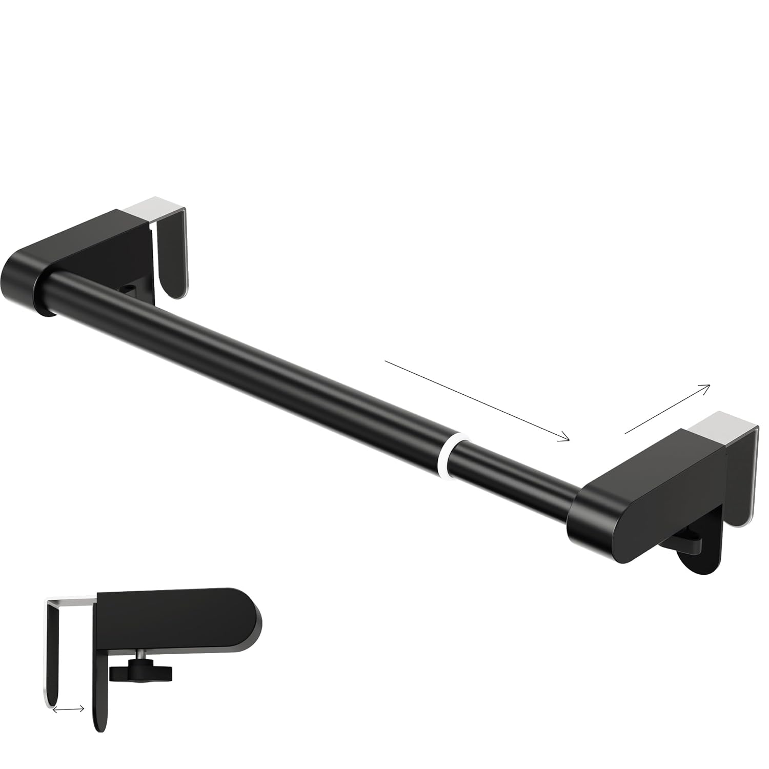 VEHHE Towel Hanger Adjustable Length Approximately Installation width can be freely adjusted fits perfectly on doors Stainless Steel Rack (Black No
VEHHE Towel Hanger Adjustable Length Approximately Installation width can be freely adjusted fits perfectly on doors Stainless Steel Rack (Black No