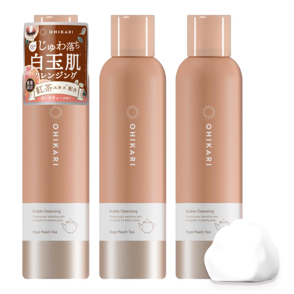 Ohikari Bubble Cleansing Carbonated Foam Makeup Remover No Double Cleansing Required Eyelash Extension Safe Royal Peach Tea 150g x 3 bottles
Ohikari Bubble Cleansing Carbonated Foam Makeup Remover No Double Cleansing Required Eyelash Extension Safe Royal Peach Tea 150g x 3 bottles