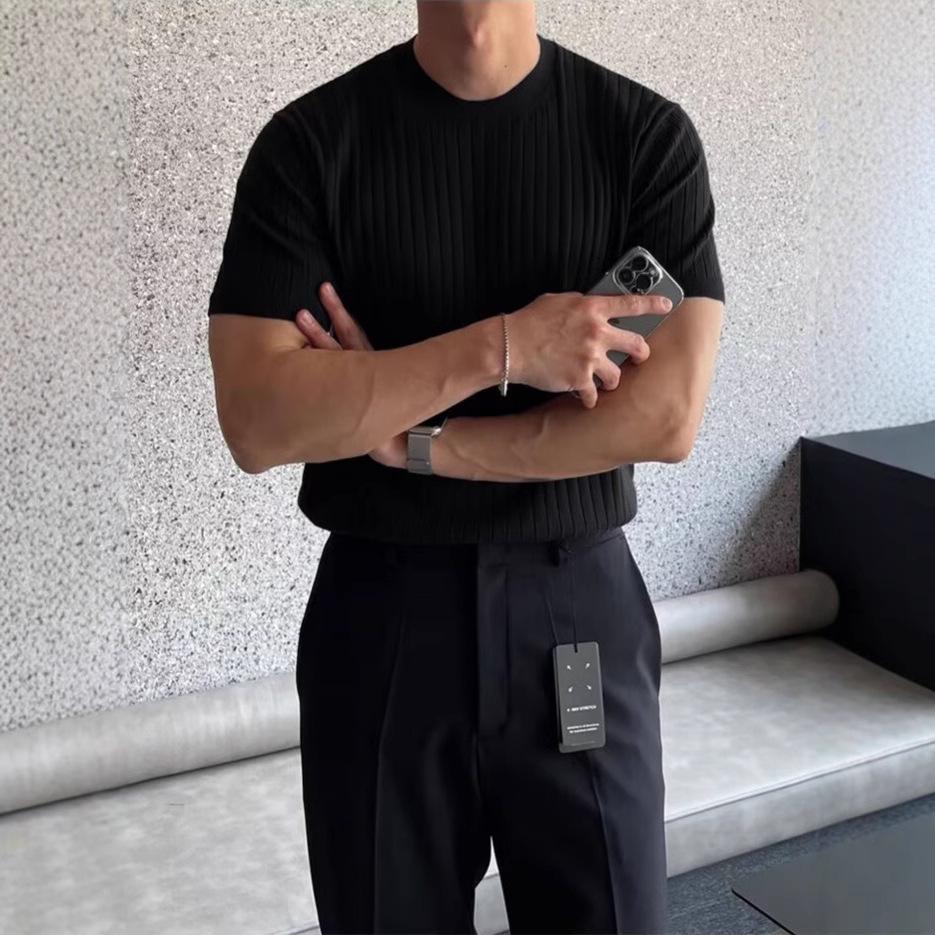 Приталенная мужская летняя футболка с круглым вырезом из ледяного шелка Large чёрный
Приталенная мужская летняя футболка с круглым вырезом из ледяного шелка Large чёрный