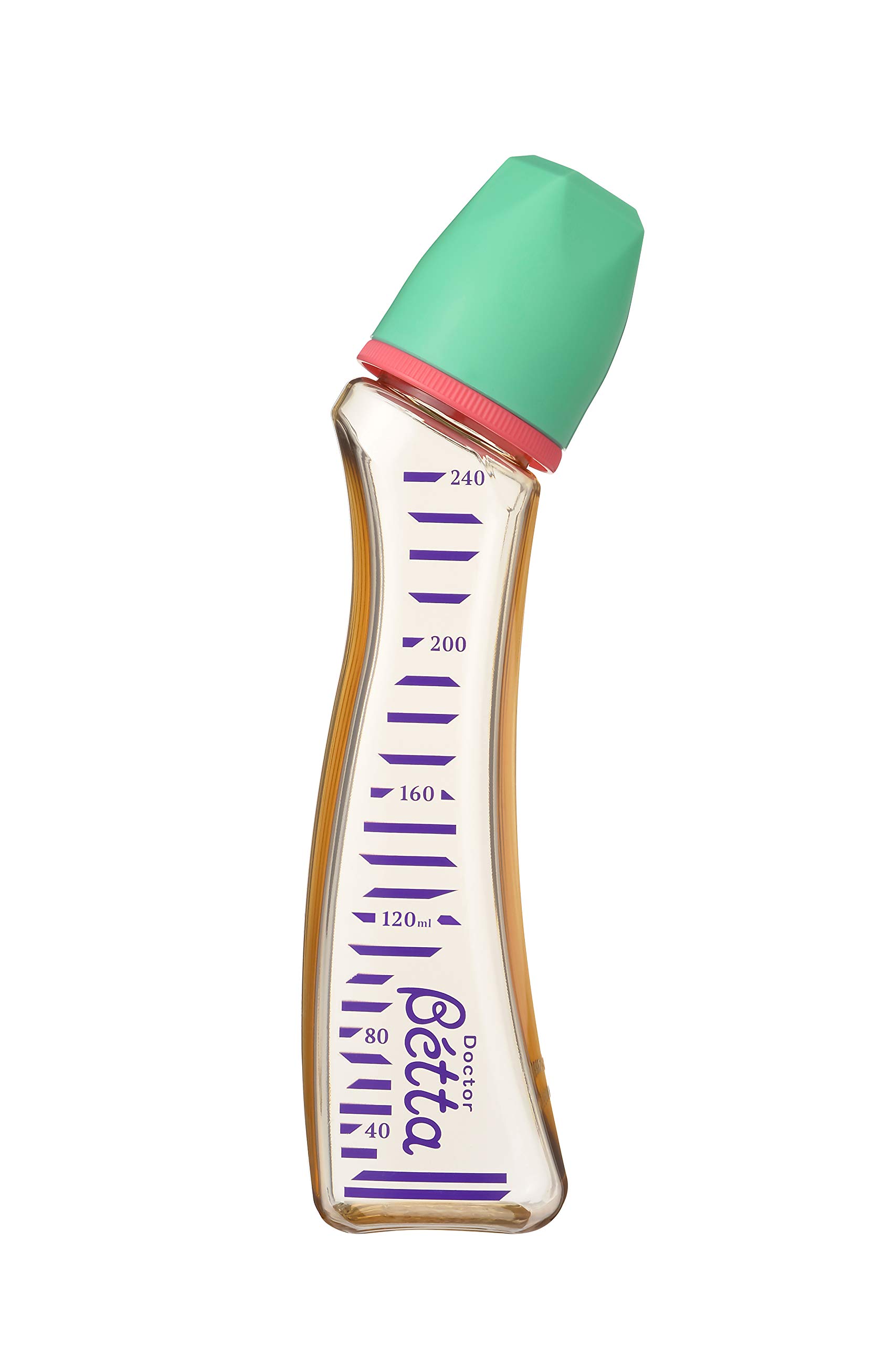 Dr. Bétta Jewel S1 Purple Baby Bottle, 240ml, for Newborns (0 Months and Up), Made of PPSU. The unique curve allows for easy feeding, similar to
Dr. Bétta Jewel S1 Purple Baby Bottle, 240ml, for Newborns (0 Months and Up), Made of PPSU. The unique curve allows for easy feeding, similar to