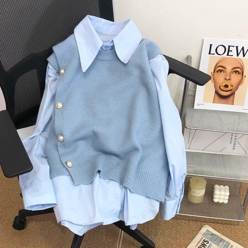 Plus Size Loose Japanese Style Set - High-End Niche Shirt for Spring/Autumn 2026 2XL синий
Plus Size Loose Japanese Style Set - High-End Niche Shirt for Spring/Autumn 2026 2XL синий