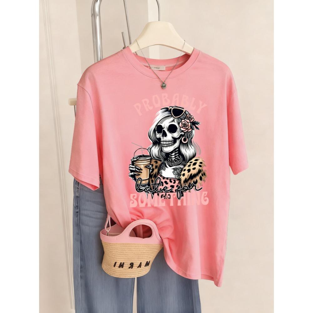 Probably Something Coffee Skulls Printed T-Shirt Women O-Neck Casual Clothes Summer Streetwear Breathable T Shirt 3XL
Probably Something Coffee Skulls Printed T-Shirt Women O-Neck Casual Clothes Summer Streetwear Breathable T Shirt 3XL