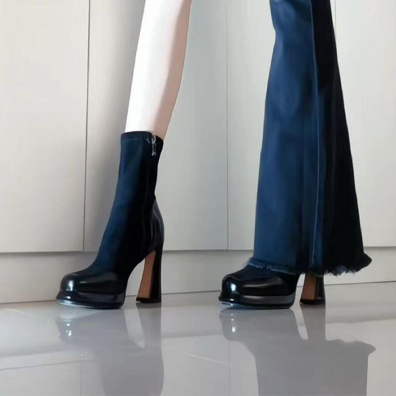 Корейская версия ботильонов на удобном подъеме и тонком толстом каблуке 2024 новые эластичные тонкие ботильоны на высоком каблуке, универсальные короткие одинарные ботильоны 35 чёрный
Корейская версия ботильонов на удобном подъеме и тонком толстом каблуке 2024 новые эластичные тонкие ботильоны на высоком каблуке, универсальные короткие одинарные ботильоны 35 чёрный