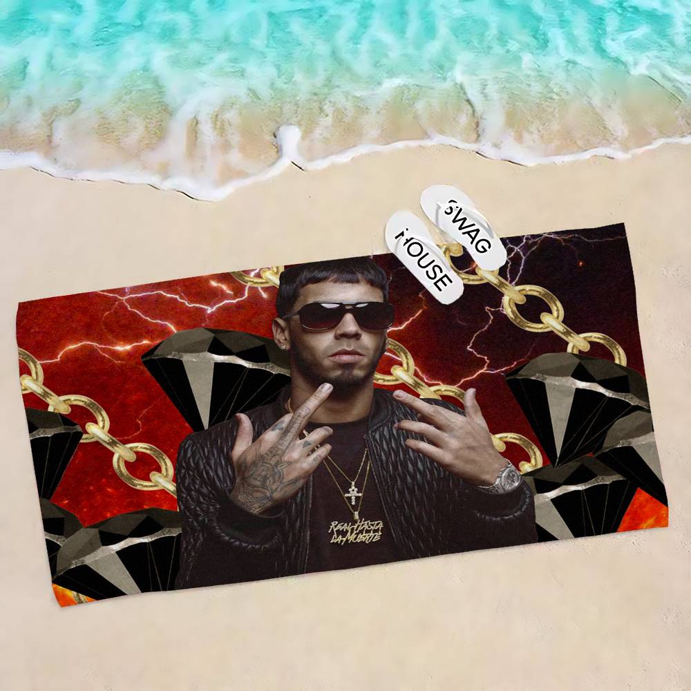 Rapper A-Anuel AA Microfiber Printed Beach Towel Mountain Climbing Yoga Beach Swimming Running Absorbent Soft Towel W40*H60(CM)
Rapper A-Anuel AA Microfiber Printed Beach Towel Mountain Climbing Yoga Beach Swimming Running Absorbent Soft Towel W40*H60(CM)