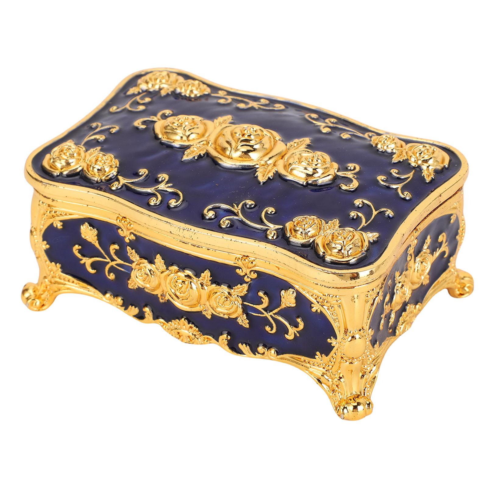 Vintage Jewelry Box Decor Lining Rectangular Metal Trinket Storage Box for Rings rrings
Vintage Jewelry Box Decor Lining Rectangular Metal Trinket Storage Box for Rings rrings