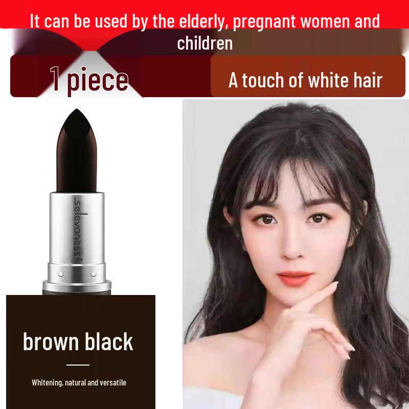 Temporary Hair Dye Stick: Instant White Hair Concealer, Chestnut Brown/Black, Lipstick Style 3.8g
Temporary Hair Dye Stick: Instant White Hair Concealer, Chestnut Brown/Black, Lipstick Style 3.8g