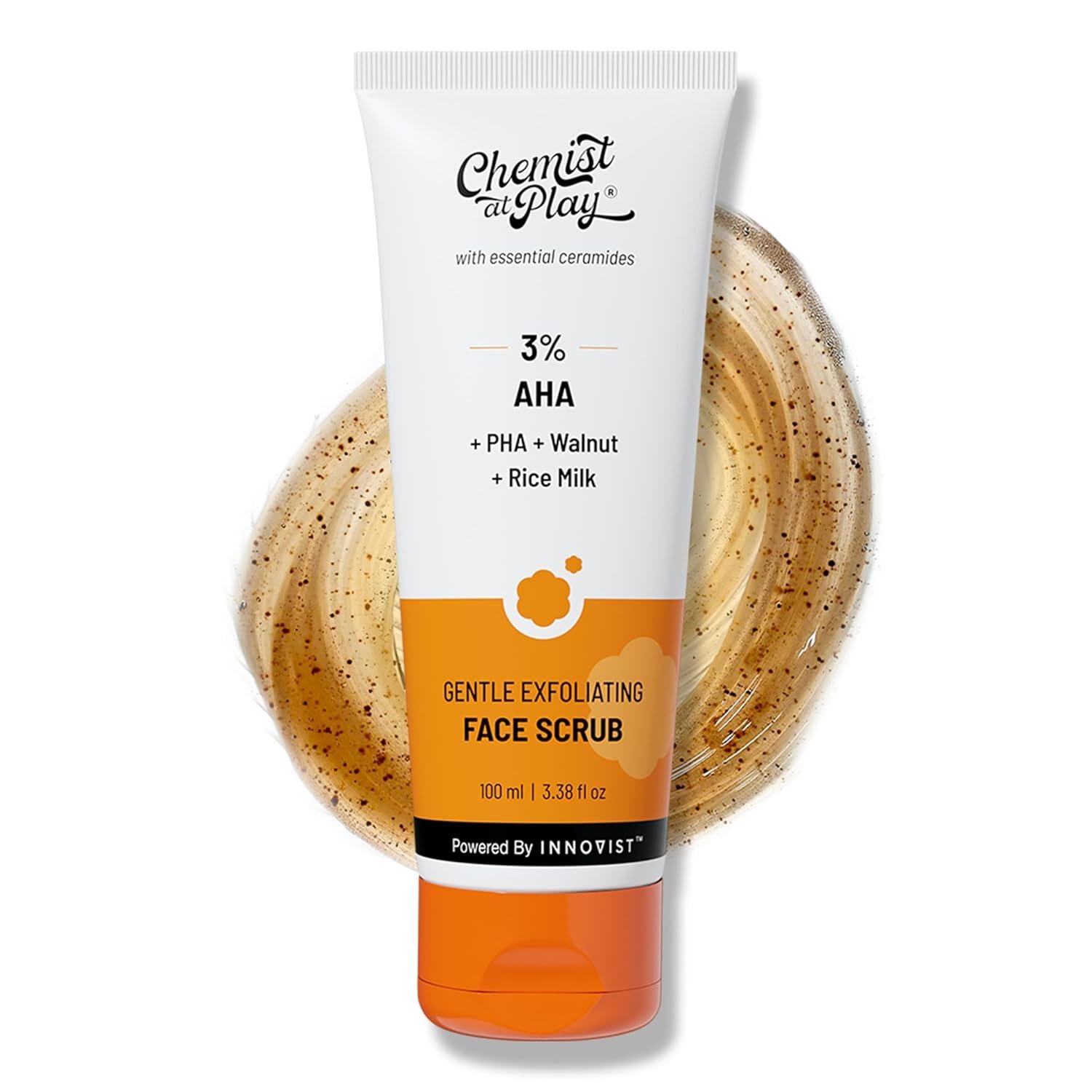 Chemist At Play Gentle Exfoliating Face Scrub | Tan Removal | Removes Dead Skin & Blackheads | Smooth Skin & Instant Glow | 100 ml 100 ml
Chemist At Play Gentle Exfoliating Face Scrub | Tan Removal | Removes Dead Skin & Blackheads | Smooth Skin & Instant Glow | 100 ml 100 ml