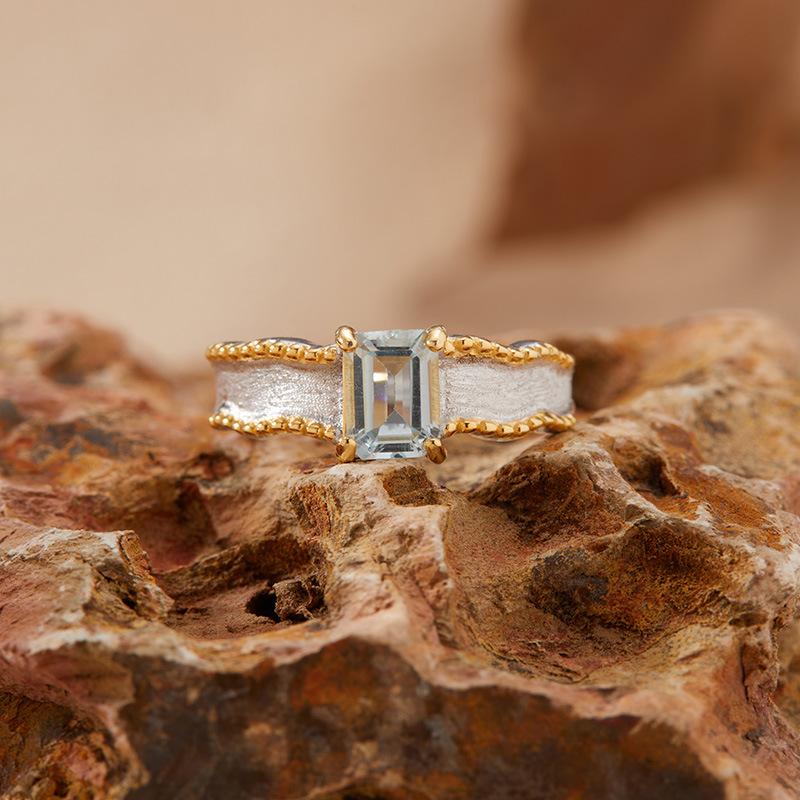 S925 Sterling Silver Natural Peridot Topaz Citrine Color Treasure Ring Women S Brushed Open Ring
S925 Sterling Silver Natural Peridot Topaz Citrine Color Treasure Ring Women S Brushed Open Ring