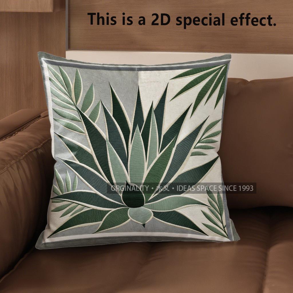 2D Tropical Agave Leaf Print Throw Pillow Covers Pattern Cushion Cover Suitable For Sofa Bedroom Car Pillow Cover 40x40cm
2D Tropical Agave Leaf Print Throw Pillow Covers Pattern Cushion Cover Suitable For Sofa Bedroom Car Pillow Cover 40x40cm