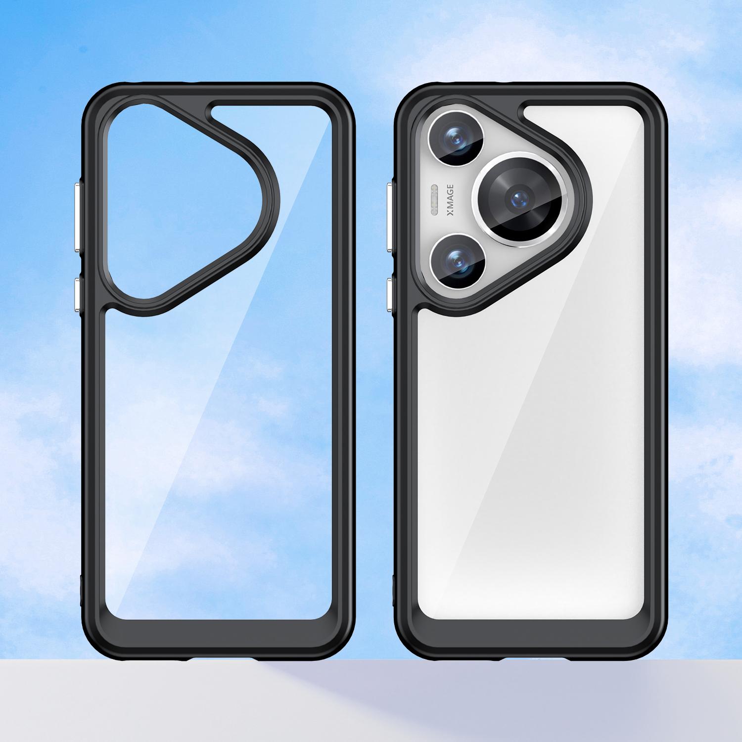 For Huawei Pura 70 Pro Phone Case TPU Frame Clear Acrylic Bump Proof Phone Cover Black
For Huawei Pura 70 Pro Phone Case TPU Frame Clear Acrylic Bump Proof Phone Cover Black