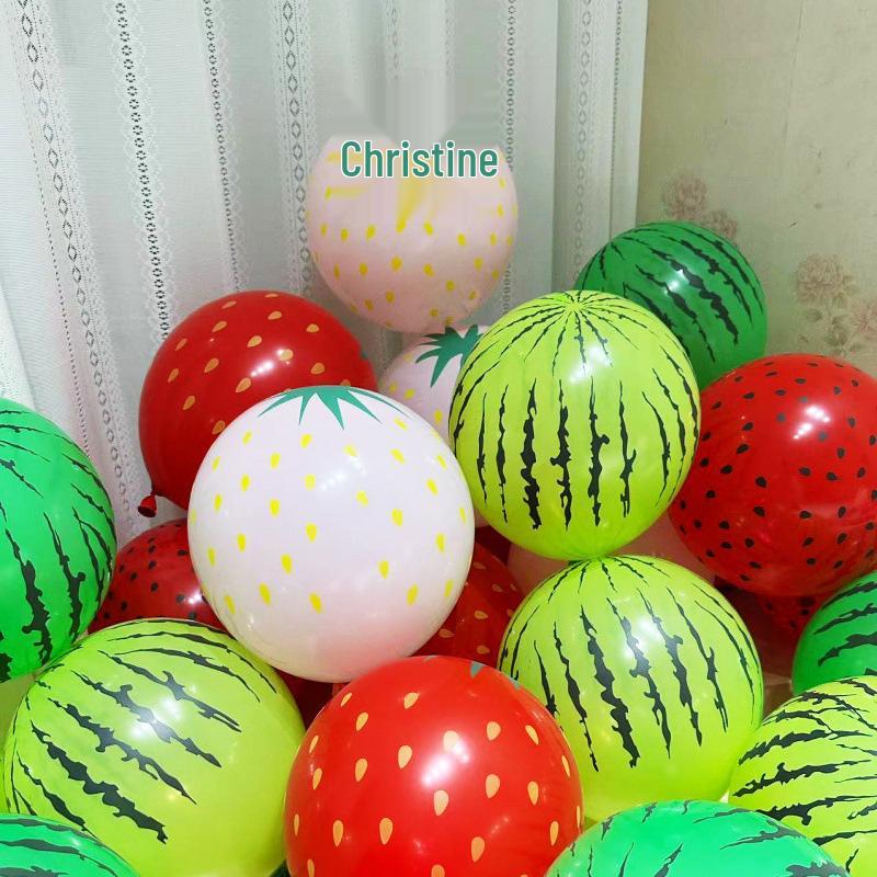 12-inch Thickened Latex Cartoon Fruit Balloons - Strawberry & Watermelon Design for Parties & Events
12-inch Thickened Latex Cartoon Fruit Balloons - Strawberry & Watermelon Design for Parties & Events