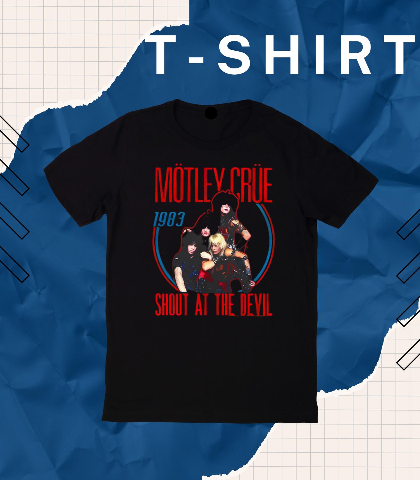 Motley Crue Shout at the Devil World Tour 1983 Men T Shirt Mens Womens Tees Top Rock Band Concert EB. 4XL
Motley Crue Shout at the Devil World Tour 1983 Men T Shirt Mens Womens Tees Top Rock Band Concert EB. 4XL