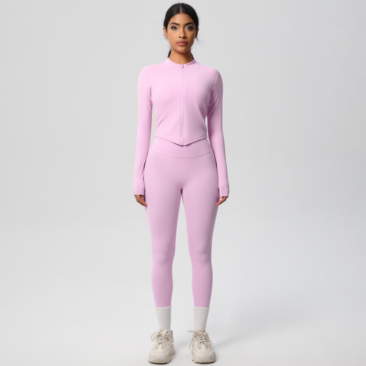 Quick Drying Nude Fitness Zipper Jacket Set, Tight Fitting High Waist And Hip Lifting Yoga Outdoor Running Sports Set, Two-Piece Set For Women XL
Quick Drying Nude Fitness Zipper Jacket Set, Tight Fitting High Waist And Hip Lifting Yoga Outdoor Running Sports Set, Two-Piece Set For Women XL