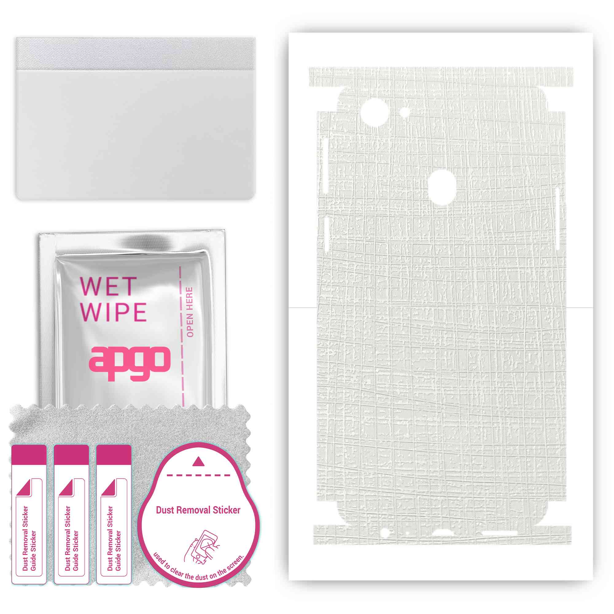 apgo Protective Skin Sticker for the back+sides compatible with Oppo F7, Full Wrap Film, Foil, Vinyl - Pattern White Fabric
apgo Protective Skin Sticker for the back+sides compatible with Oppo F7, Full Wrap Film, Foil, Vinyl - Pattern White Fabric