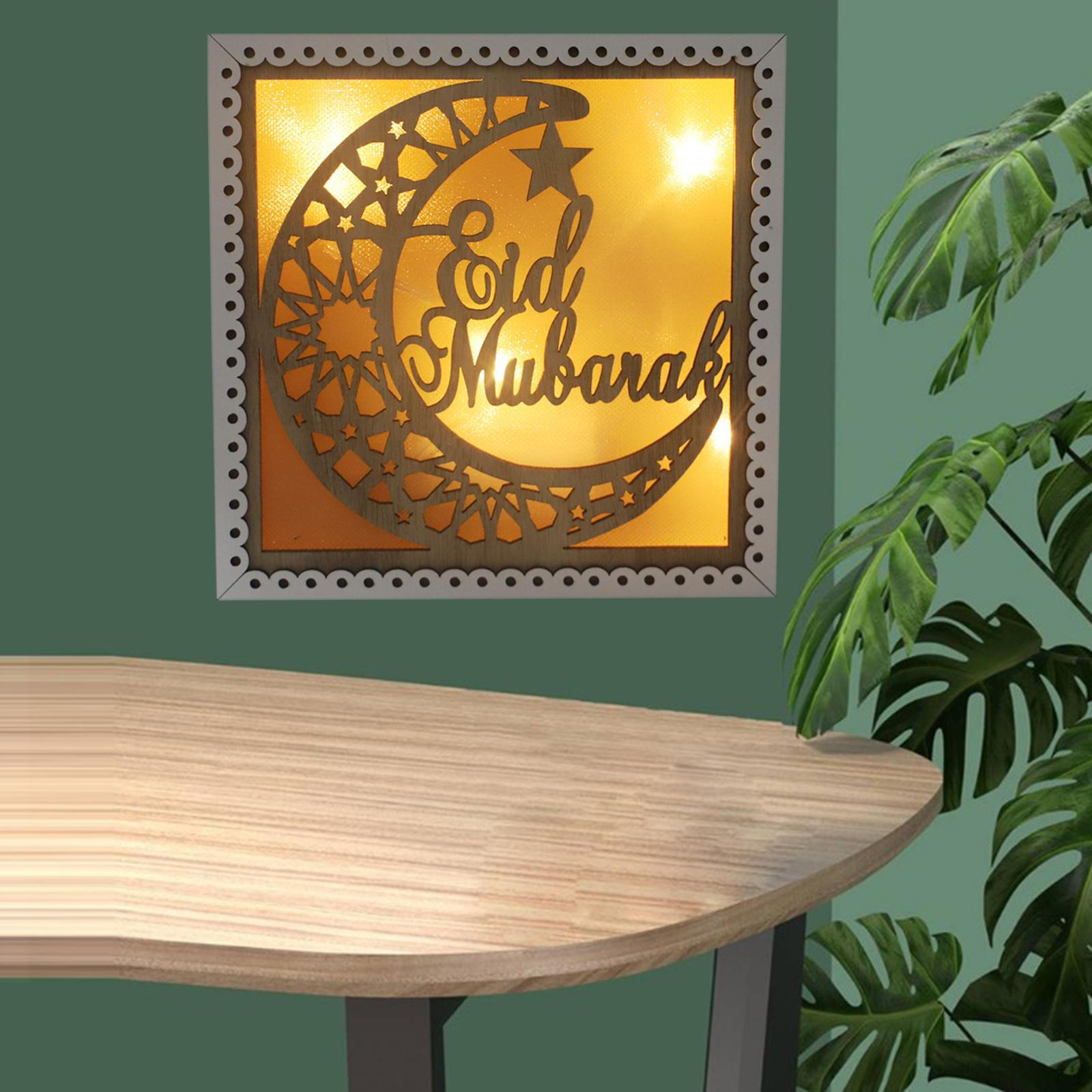 Creative Eid Mubarak Light Wooden LED Lamp Ramadan Table Home Bedside Decor Crafts Muslim style 4
Creative Eid Mubarak Light Wooden LED Lamp Ramadan Table Home Bedside Decor Crafts Muslim style 4