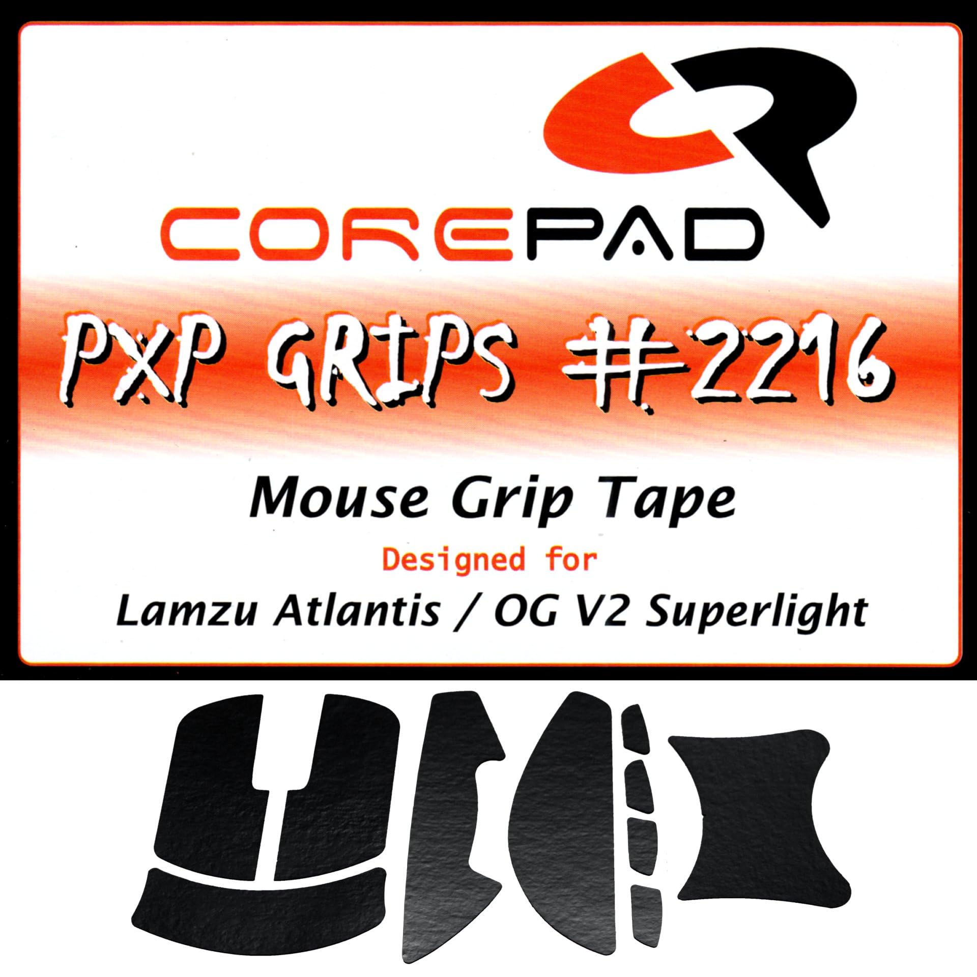 Corepad PXP Grips for Lamzu Atlantis Superlight Wireless, Lamzu Atlantis OG V2 Superlight Wireless, and Lamzu Atlantis OG V2 4K Superlight Wireless,
Corepad PXP Grips for Lamzu Atlantis Superlight Wireless, Lamzu Atlantis OG V2 Superlight Wireless, and Lamzu Atlantis OG V2 4K Superlight Wireless,