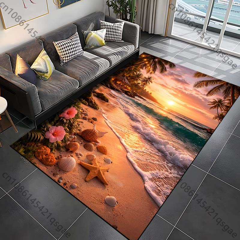 1PC Beach sunset with palm trees Print Carpet Rug for Living Room Bedroom Sofa Doormat Home Decor Non-slip Floor Mat 40cm x 60cm
1PC Beach sunset with palm trees Print Carpet Rug for Living Room Bedroom Sofa Doormat Home Decor Non-slip Floor Mat 40cm x 60cm