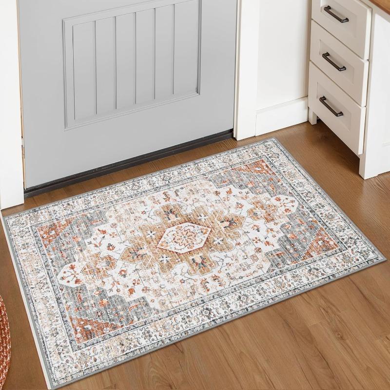 Moynesa Ultra-Thin Washable Vintage Area Rug - 3x5 Boho Non-Slip Entryway Rug Oriental Medallion Living Room Rug Entrance Mat Ca 40x60cm
Moynesa Ultra-Thin Washable Vintage Area Rug - 3x5 Boho Non-Slip Entryway Rug Oriental Medallion Living Room Rug Entrance Mat Ca 40x60cm