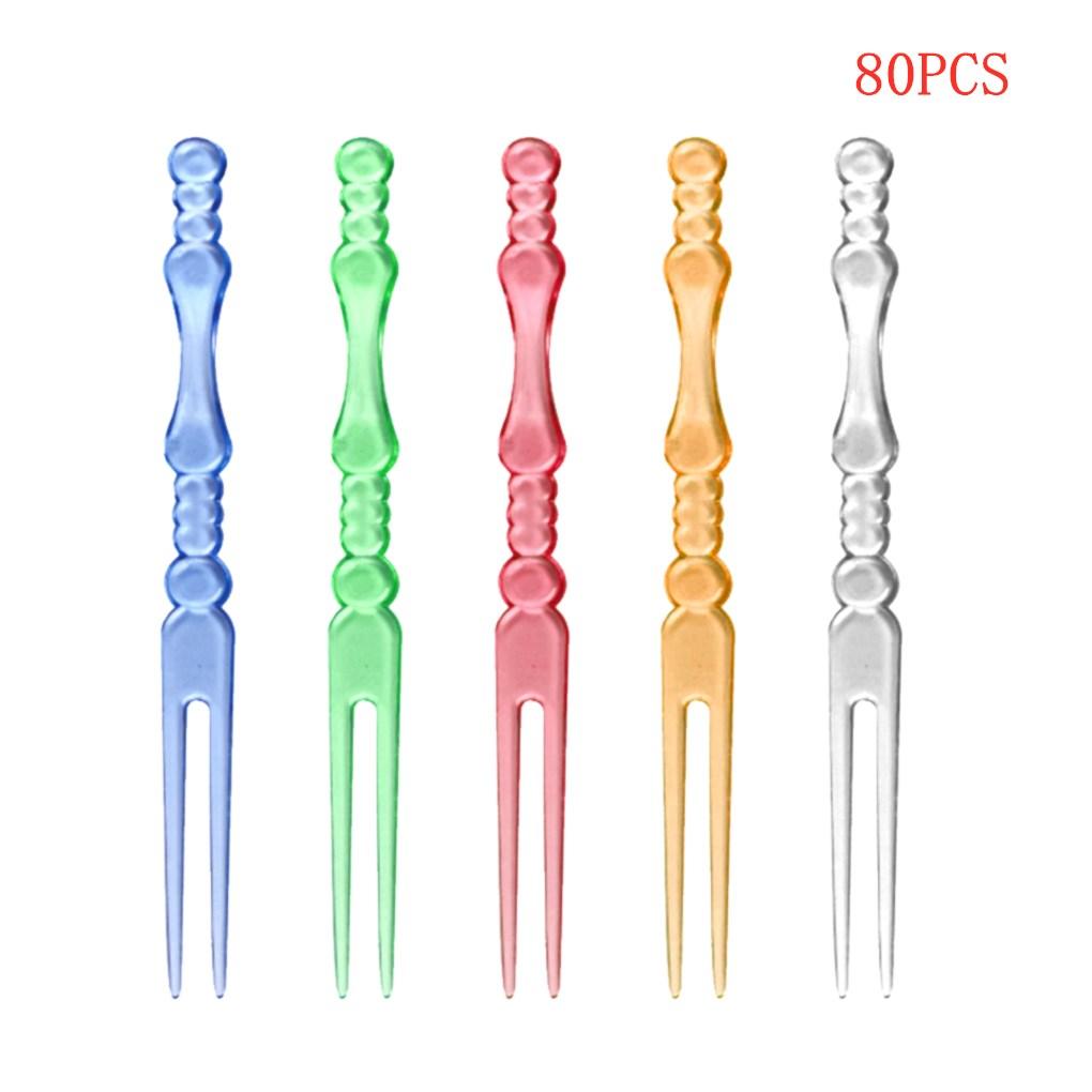 New Portable 80PCS/160PCS Cake Fork Plastic Fruits 2 Tooth Food Picks for Dessert Snack Salad Cocktail Appetizer
New Portable 80PCS/160PCS Cake Fork Plastic Fruits 2 Tooth Food Picks for Dessert Snack Salad Cocktail Appetizer