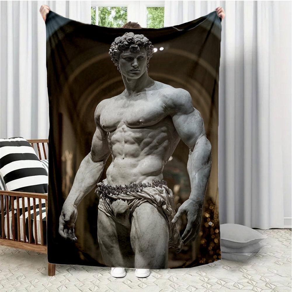 European Fitness Male Sculpture Flannel printed blanket suitable for all seasons suitable for living room office sofa and travel 75x90cm
European Fitness Male Sculpture Flannel printed blanket suitable for all seasons suitable for living room office sofa and travel 75x90cm