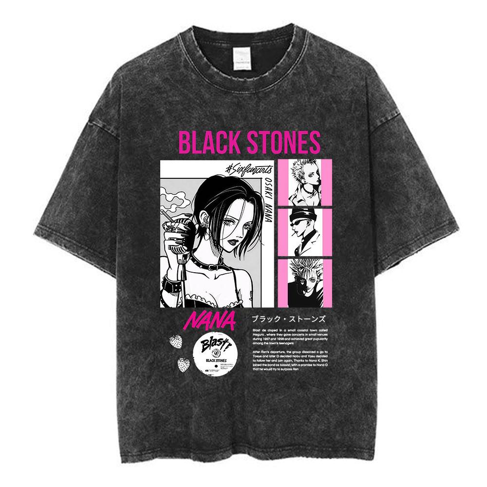 Vintage Washed Anime Nana Osaki Black Stones Rock Band TShirt Mens Women Short Sleeve Cotton T Shirt Harajuku Fashion TShirts S
Vintage Washed Anime Nana Osaki Black Stones Rock Band TShirt Mens Women Short Sleeve Cotton T Shirt Harajuku Fashion TShirts S