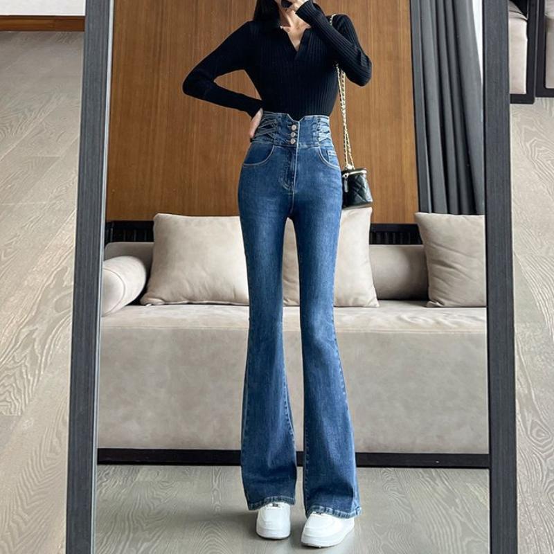 High-waisted Flared Velvet Thickened Jeans for Women with Small Slim Fit and Slim Design Horseshoe Slim Pants 2XL
High-waisted Flared Velvet Thickened Jeans for Women with Small Slim Fit and Slim Design Horseshoe Slim Pants 2XL