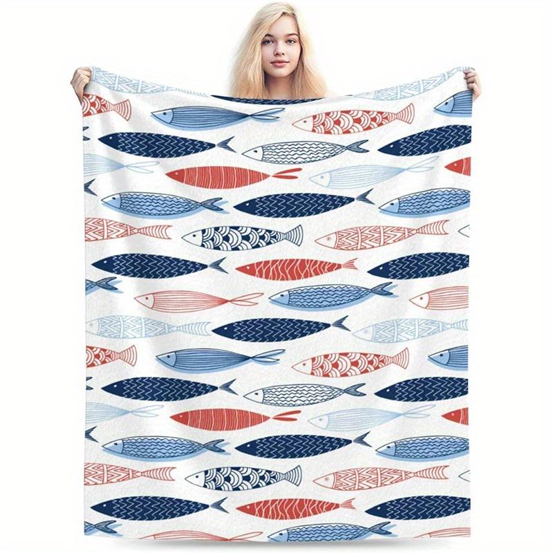 1pc Cozy fish pattern blanket polyester fabric machine washable suitable for bedroom and living room decoration 75x100cm
1pc Cozy fish pattern blanket polyester fabric machine washable suitable for bedroom and living room decoration 75x100cm