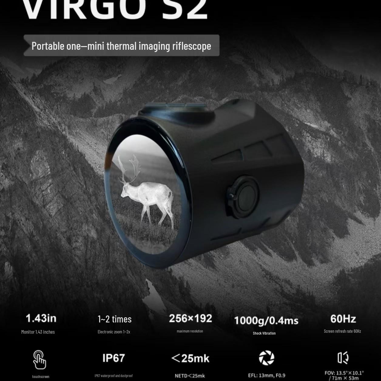 VIRGO S2 Portable Thermal Imaging Night Vision HD Camera Beige Round
VIRGO S2 Portable Thermal Imaging Night Vision HD Camera Beige Round