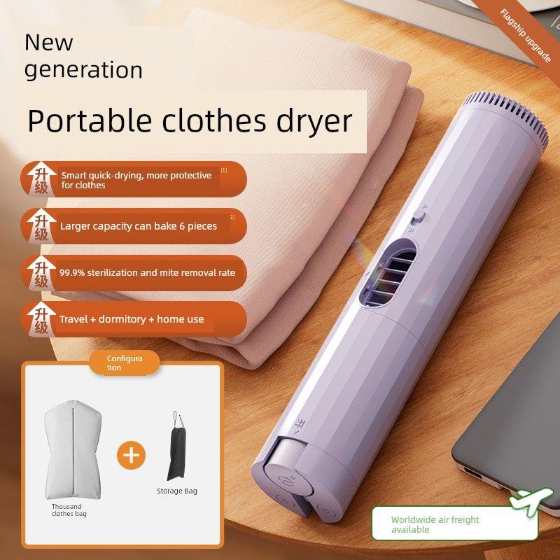 2026 New Portable Dryer for Travel, Dormitory, Home Use, Small Mini Clothes Dryer, Sterilization, Travel-Specific Purple* Lite Edition (Dry Bag + Storage Bag)
2026 New Portable Dryer for Travel, Dormitory, Home Use, Small Mini Clothes Dryer, Sterilization, Travel-Specific Purple* Lite Edition (Dry Bag + Storage Bag)