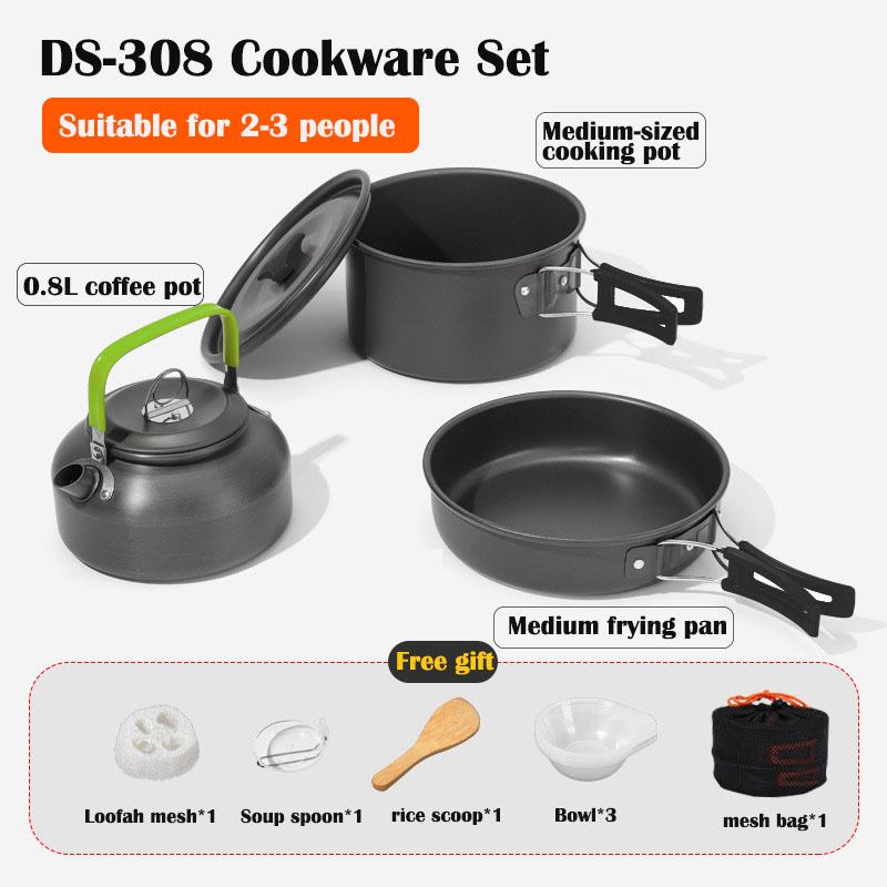 Camping Cookware Set - Lightweight Camping Pots and Pans Portable Outdoor Cookware with Kettle чорний
Camping Cookware Set - Lightweight Camping Pots and Pans Portable Outdoor Cookware with Kettle чорний