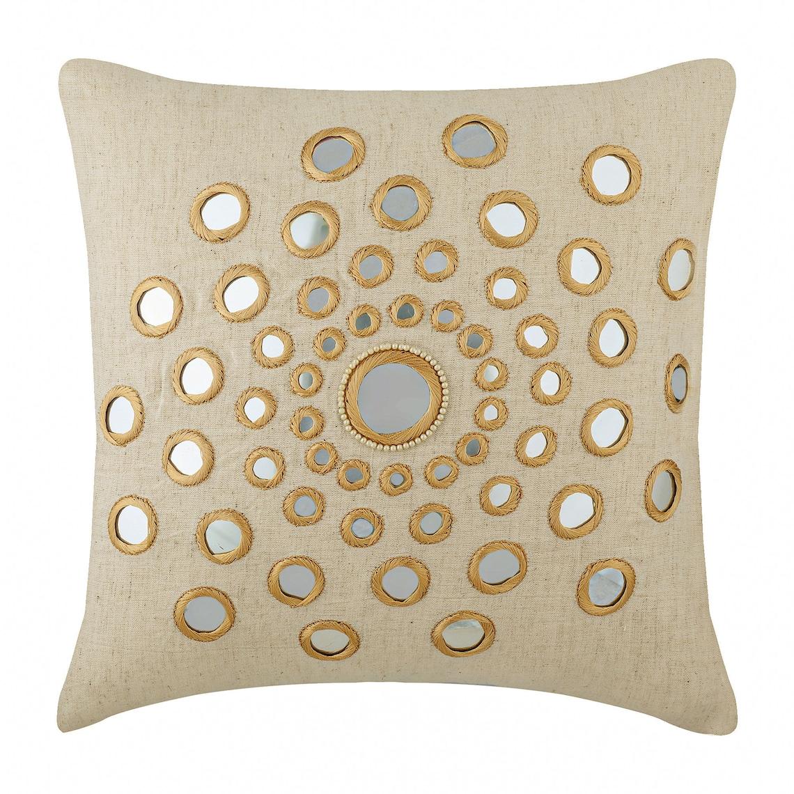 The HomeCentric Pillow Cover Beige, Beige Pillow Cover, Mirror Pillow Cover, Cotton Linen Square Geometric Contemporary, Circles Dots - Circle Of Life
The HomeCentric Pillow Cover Beige, Beige Pillow Cover, Mirror Pillow Cover, Cotton Linen Square Geometric Contemporary, Circles Dots - Circle Of Life