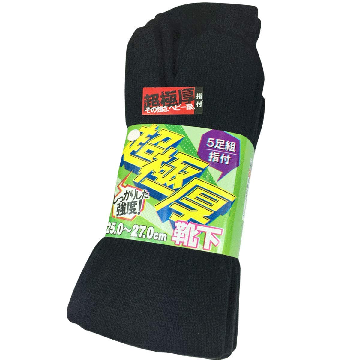 ACE Work Style Ace Extra Thick Sizes Socks, Black, Toe-Open, 5-Pair Set, 25.0-27.0cm (AG2533) чорний
ACE Work Style Ace Extra Thick Sizes Socks, Black, Toe-Open, 5-Pair Set, 25.0-27.0cm (AG2533) чорний
