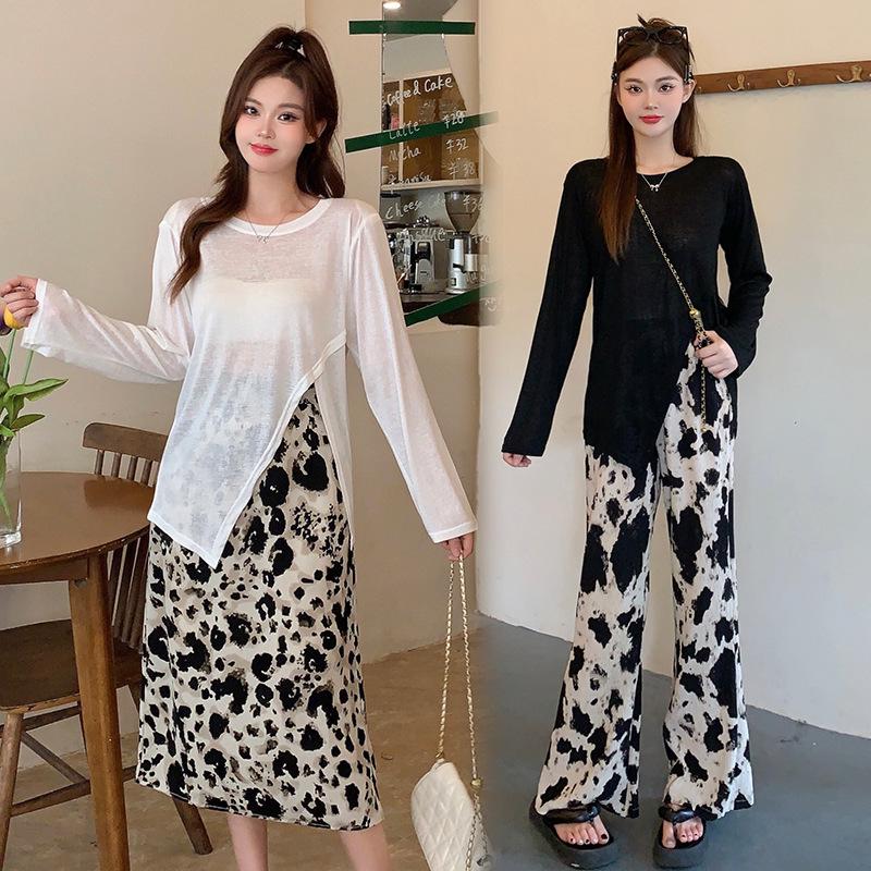 Summer 2026 Plus Size Sun Protection Set: Irregular Long T-shirt, High Waist Skirt & Wide-Leg Pants Plus Size L
Summer 2026 Plus Size Sun Protection Set: Irregular Long T-shirt, High Waist Skirt & Wide-Leg Pants Plus Size L