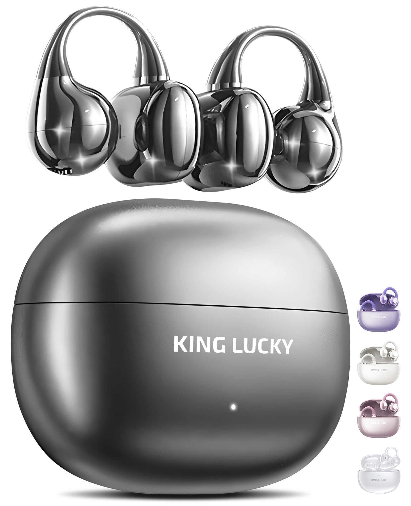 King Lucky Ear Cuff Bluetooth Wireless IPX5 Ear Innovative OWS Air Conduction Bone Conduction No Ear Made in Sound Quality for Exercise and with ENC
King Lucky Ear Cuff Bluetooth Wireless IPX5 Ear Innovative OWS Air Conduction Bone Conduction No Ear Made in Sound Quality for Exercise and with ENC