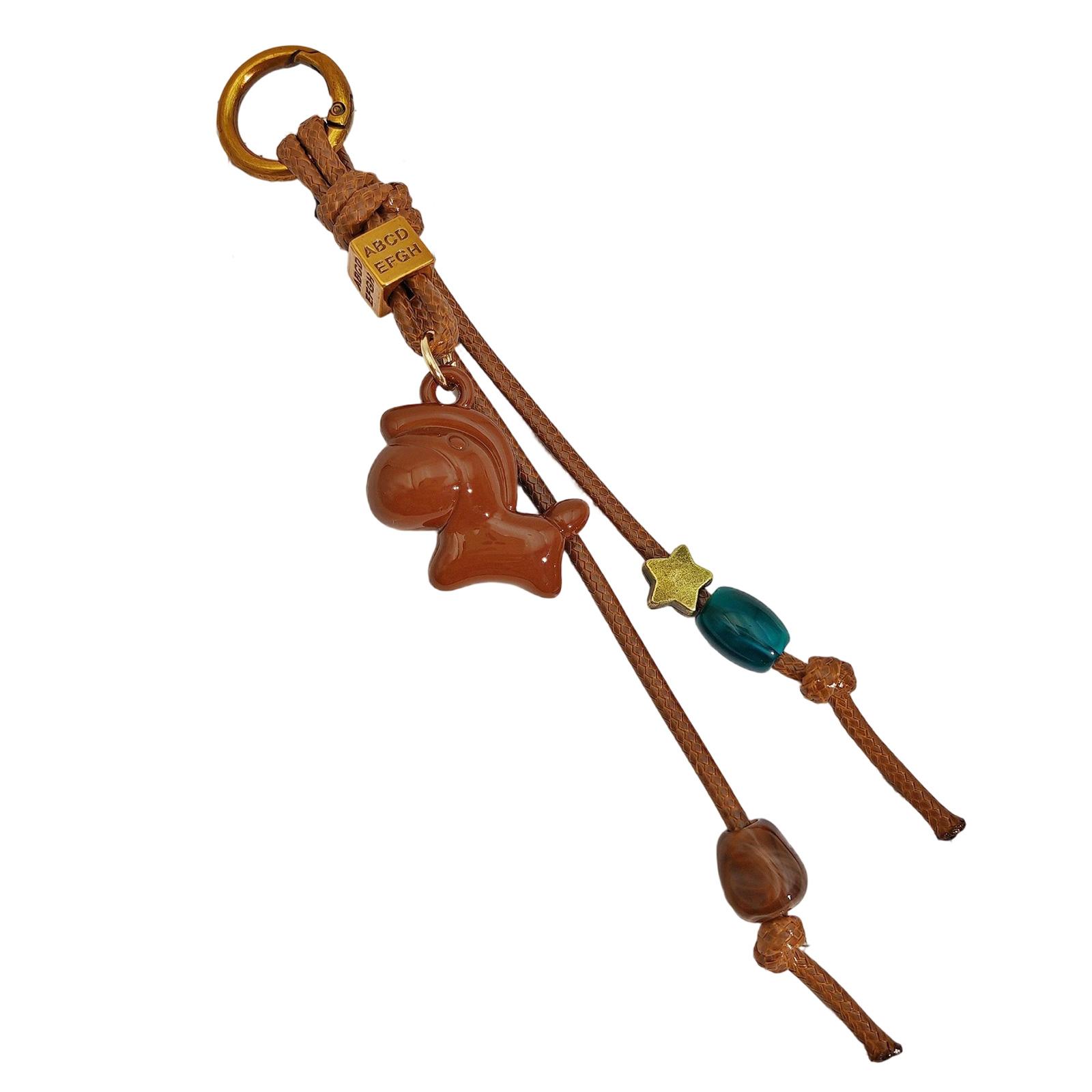 Unique Keychain for Bag and Phone with Retro Horse Bead Work Made of High Quality Cord Long Lasting Handmade світло-коричневого кольору
Unique Keychain for Bag and Phone with Retro Horse Bead Work Made of High Quality Cord Long Lasting Handmade світло-коричневого кольору