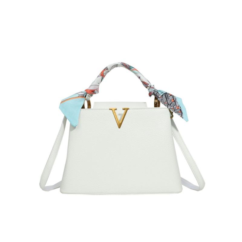 Fashion lychee pattern handbag new versatile large capacity shoulder messenger bag білий
Fashion lychee pattern handbag new versatile large capacity shoulder messenger bag білий