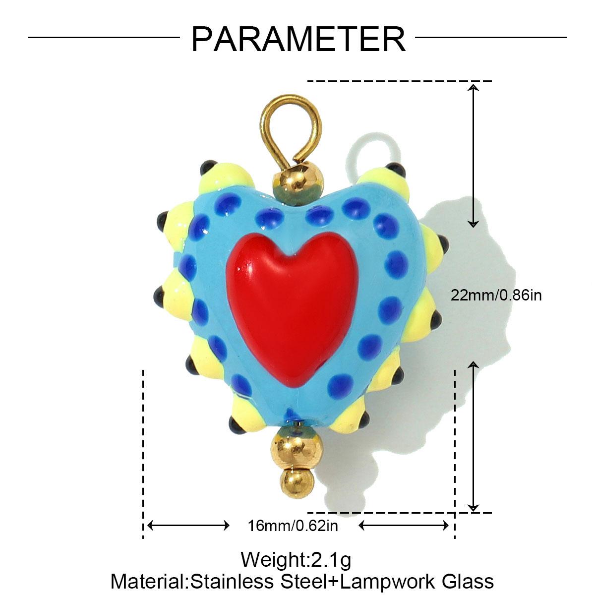 3pcs/Lot Cute Stainless Steel Heart Lampwork Glass Necklace Pendant Love DIY Earring Charms Women Handmade Twisted Wire Jewelry
3pcs/Lot Cute Stainless Steel Heart Lampwork Glass Necklace Pendant Love DIY Earring Charms Women Handmade Twisted Wire Jewelry