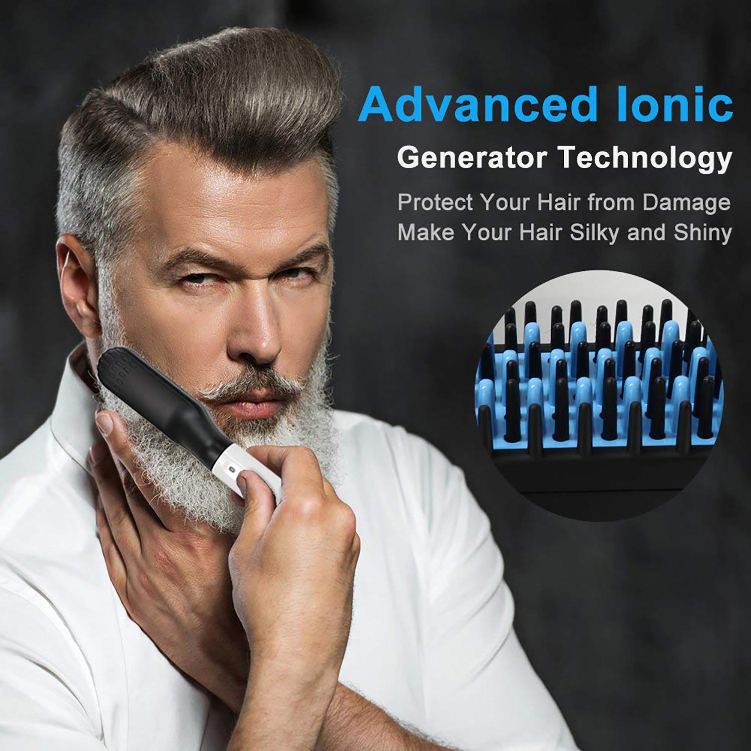 Beard Straightener for Men Straightening Comb Hair Straightener Anti-Scald Ionic Straightener Brush EU синій
Beard Straightener for Men Straightening Comb Hair Straightener Anti-Scald Ionic Straightener Brush EU синій