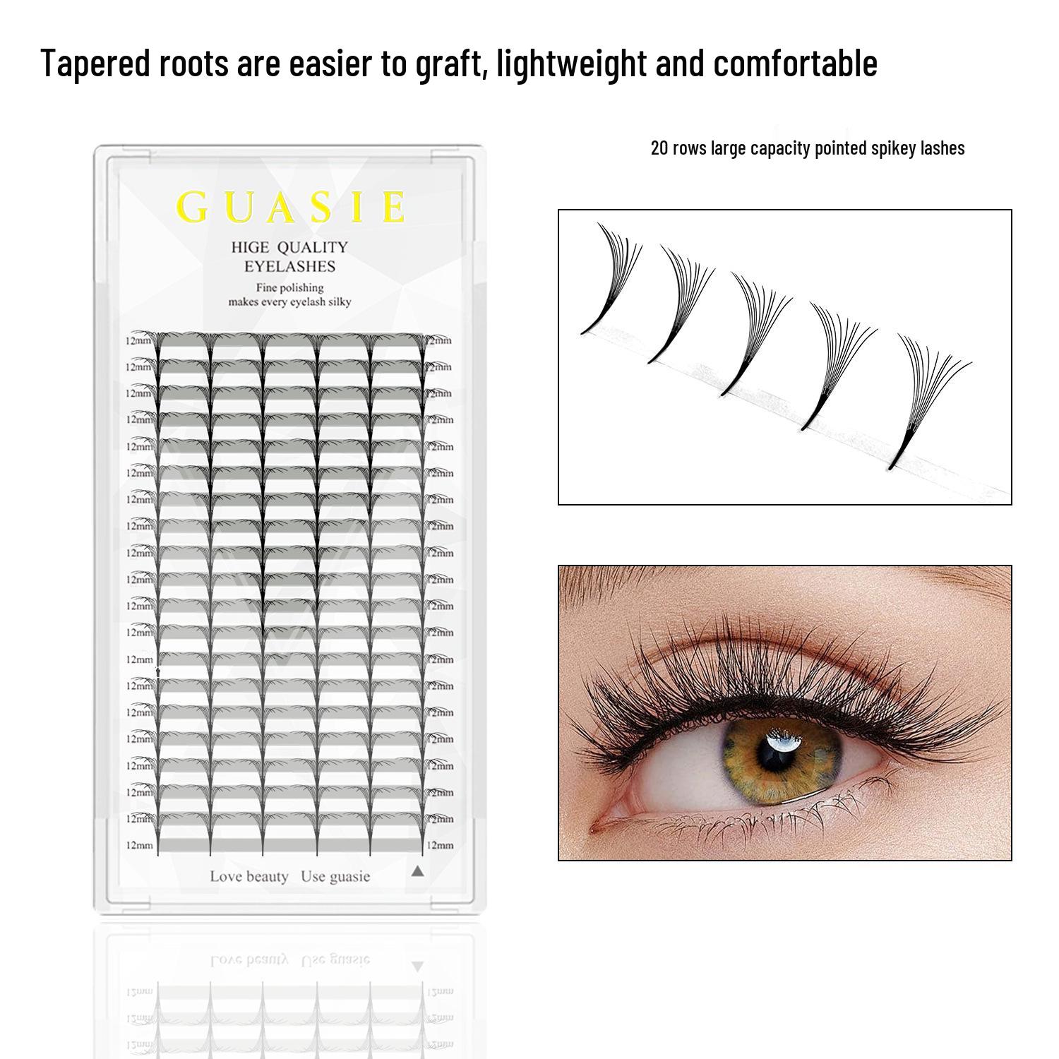 20-Row Natural Curl Doll Hair 10D Grafting Eyelashes - Single Cluster, Long Stem, Fine Style
20-Row Natural Curl Doll Hair 10D Grafting Eyelashes - Single Cluster, Long Stem, Fine Style