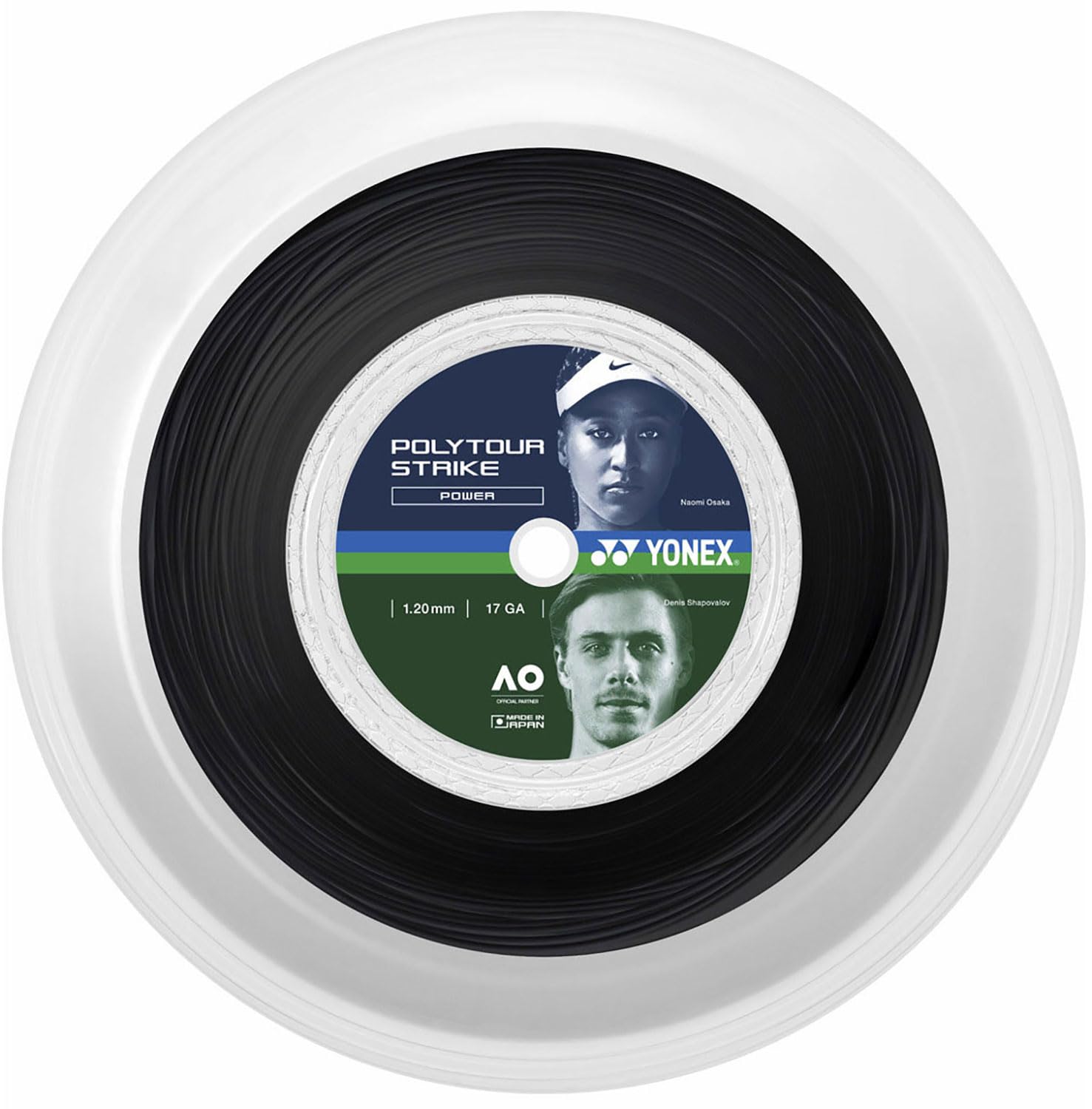 YONEX Tennis String Polytour Strike 120 200m Cool Black PTST120R2 (730) 1.20mm
YONEX Tennis String Polytour Strike 120 200m Cool Black PTST120R2 (730) 1.20mm