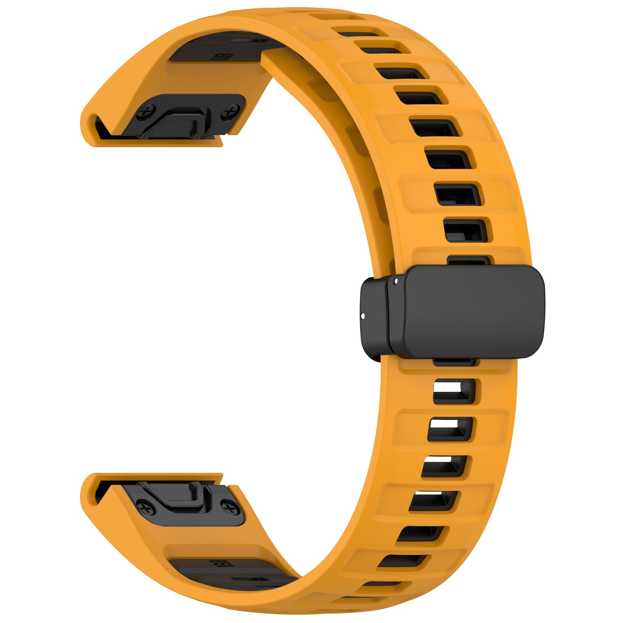 26mm Watch Band For Garmin Enduro 3/Fenix 8 51mm/Instinct 2X Breathable Silicone Strap with Magnetic Folding Clasp Black+Grey
26mm Watch Band For Garmin Enduro 3/Fenix 8 51mm/Instinct 2X Breathable Silicone Strap with Magnetic Folding Clasp Black+Grey