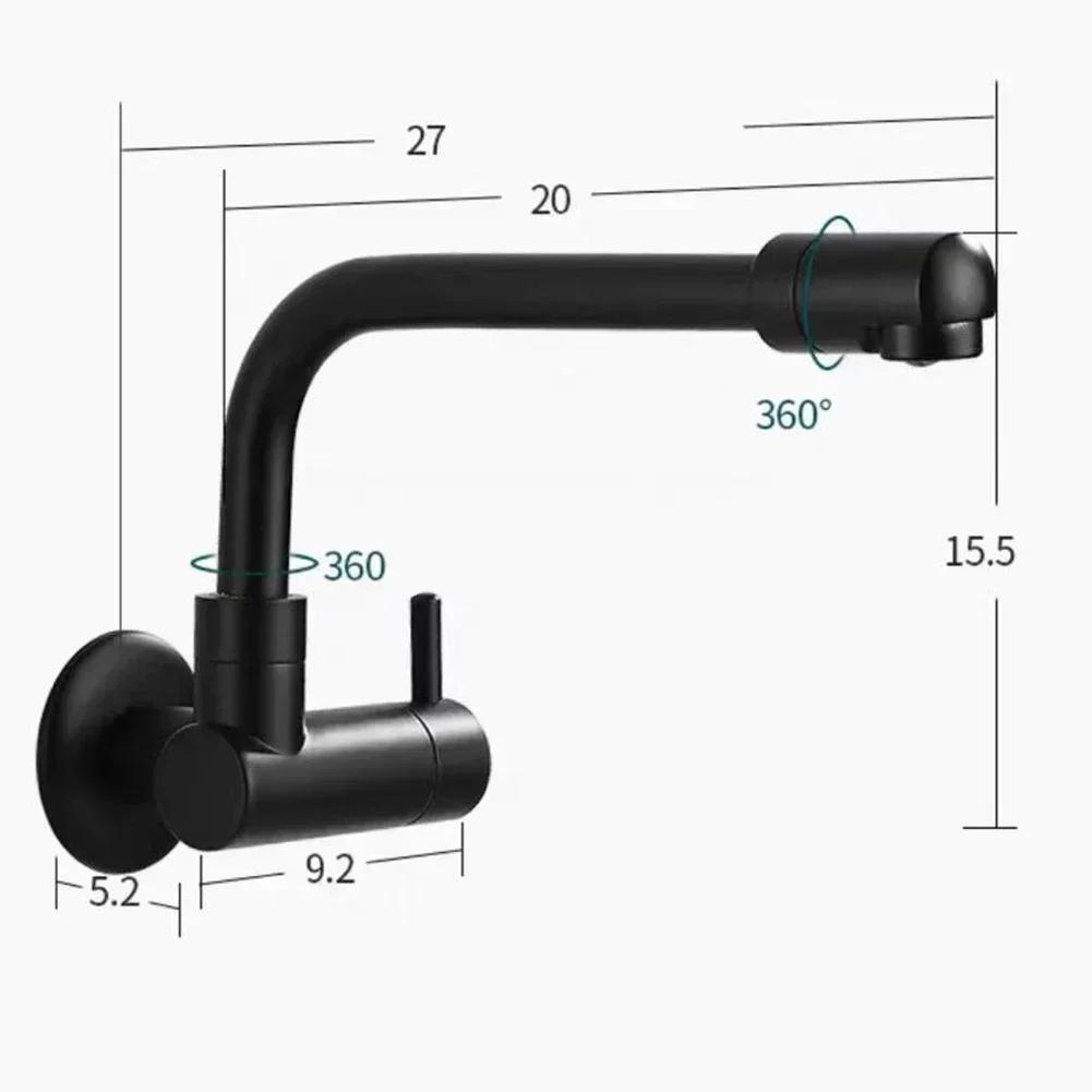 Kitchen Faucets Stainless Steel Wall Mounted Dual Hole Bathroom 360 Rotate Basin Faucet Cold Hot Water Sink Crane Mixer Taps чёрный
Kitchen Faucets Stainless Steel Wall Mounted Dual Hole Bathroom 360 Rotate Basin Faucet Cold Hot Water Sink Crane Mixer Taps чёрный
