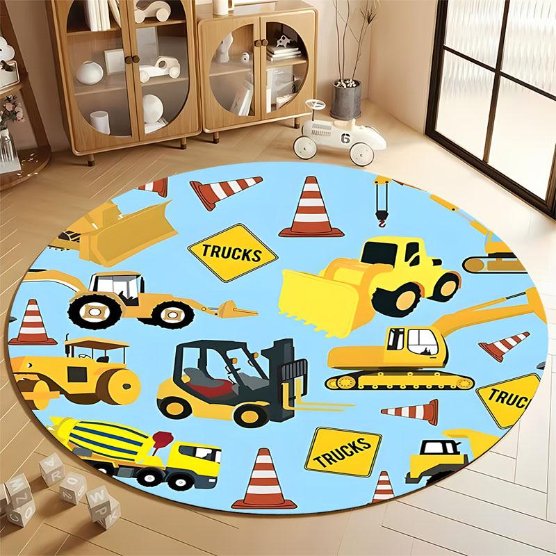 Construction-Themed Kids Rug for Playroom or Nursery round carpet for home sofa bedroom, gift Diameter 60cm
Construction-Themed Kids Rug for Playroom or Nursery round carpet for home sofa bedroom, gift Diameter 60cm
