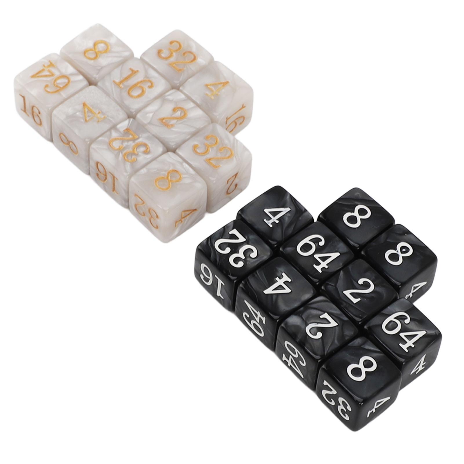 20pcs Numbered Dice Square Corner Multiple of 2 Number Pearl White Black Plastic Dice for Board Games Math Games Education
20pcs Numbered Dice Square Corner Multiple of 2 Number Pearl White Black Plastic Dice for Board Games Math Games Education