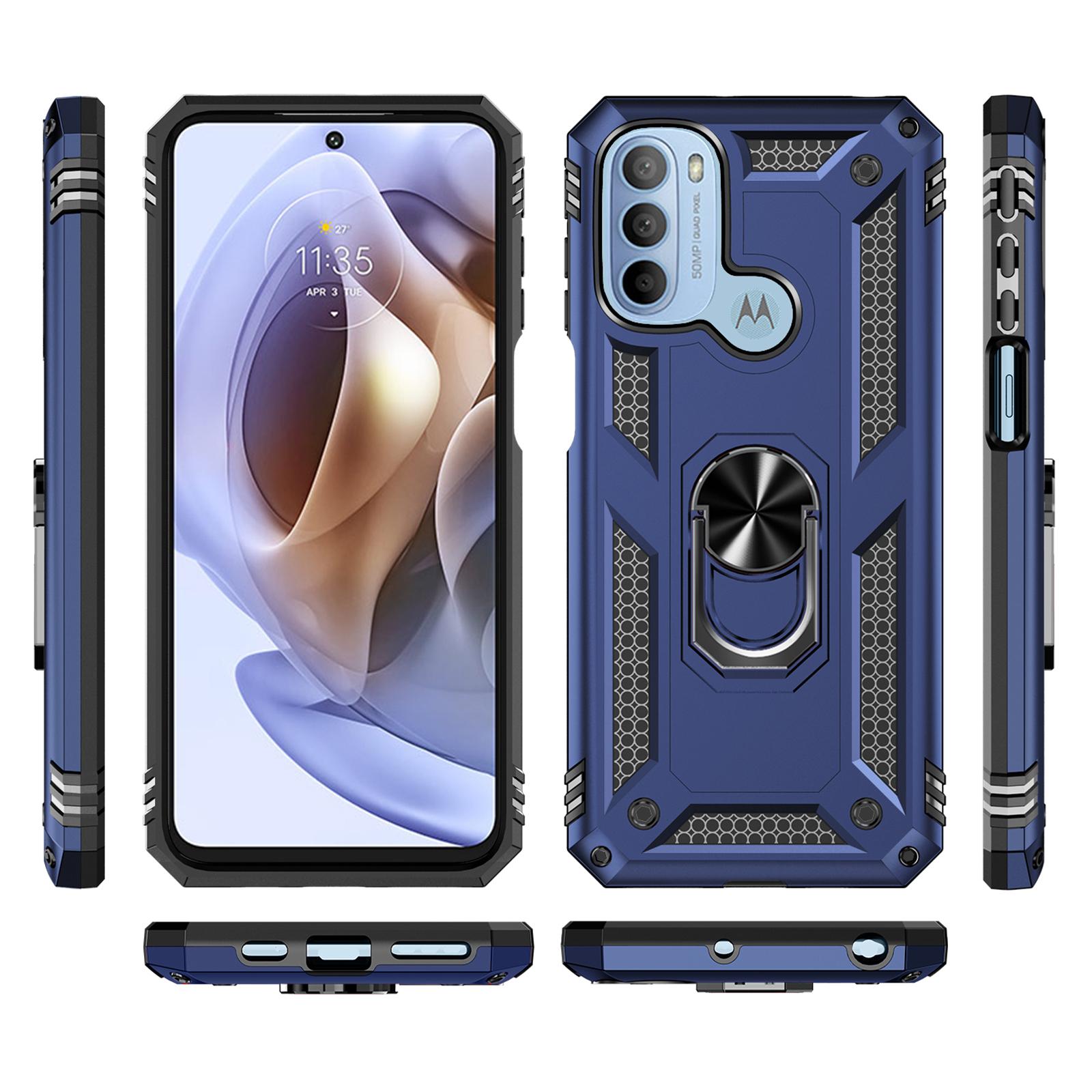 For Motorola Moto G31/G41 PC+TPU Hybrid Phone Case with 360-Degree Integrated Metal Bracket Blue
For Motorola Moto G31/G41 PC+TPU Hybrid Phone Case with 360-Degree Integrated Metal Bracket Blue