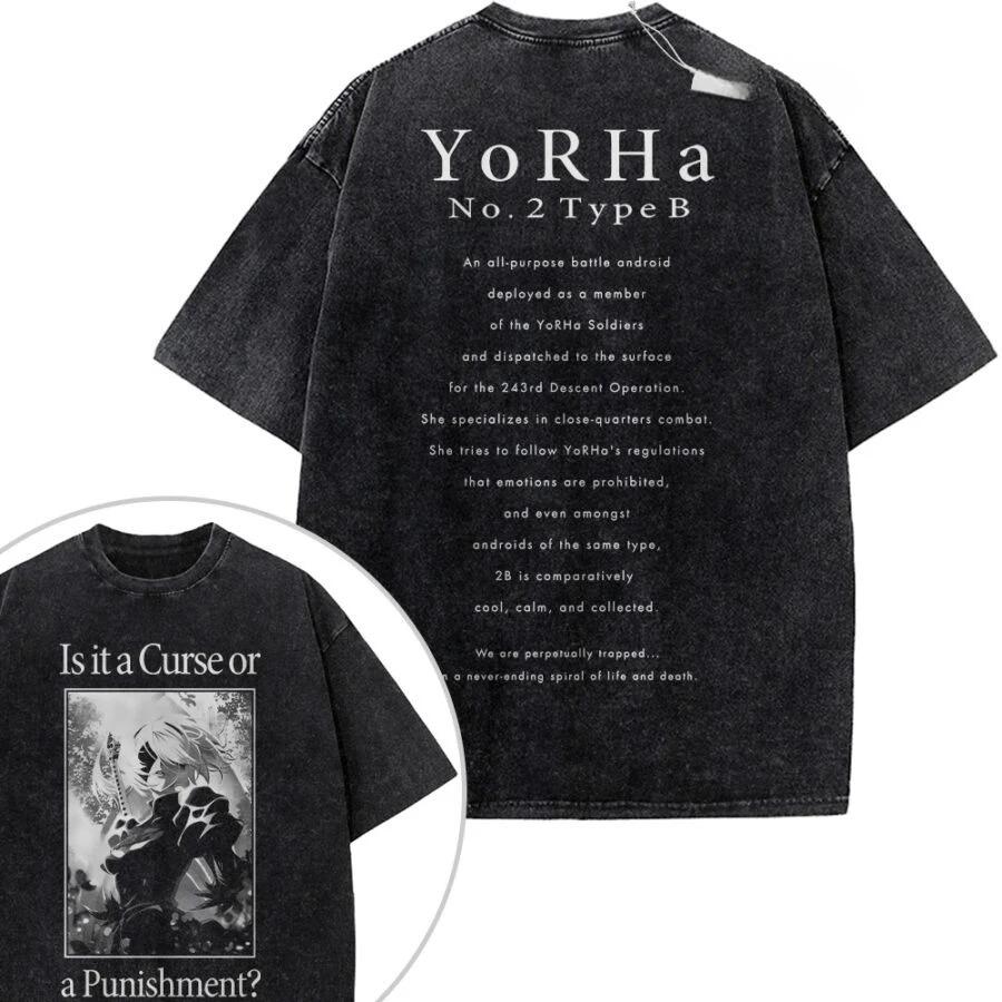 NieR Automata 2B Battle Gear Acid Washed Graphic T-Shirt Red Accent Vintage Game Anime Black Oversized Unisex Streetwear T-shirt XXXL
NieR Automata 2B Battle Gear Acid Washed Graphic T-Shirt Red Accent Vintage Game Anime Black Oversized Unisex Streetwear T-shirt XXXL